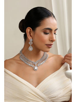 SWABHIMANN - Emery White Zirconia Necklace Set