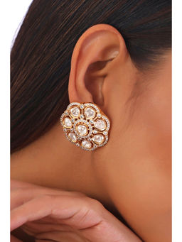 SWABHIMANN - Aakvi Gold Polki Stud Earrings
