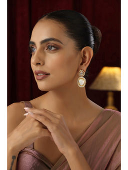 SWABHIMANN - Keerat Gold Polki Dangler Earrings