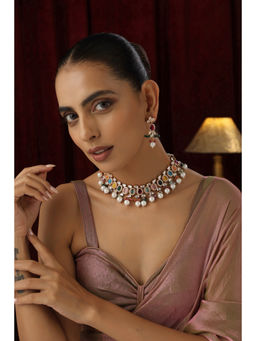 SWABHIMANN - Madhuri Navrattan Polki Necklace Set