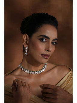 SWABHIMANN - Nirja Mint Polki Necklace Set