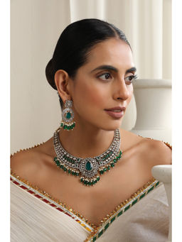 SWABHIMANN - Turaya Multi-Color Polki Necklace Set