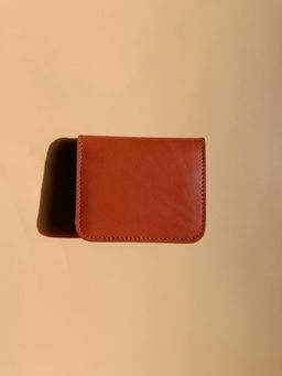 The Bicyclist - Cognac Tan Minimalist Genuine Leather Slim Bifold Wallet