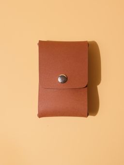The Bicyclist - Tan Genuine Leather Credit Card Case