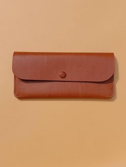 The Bicyclist - Cognac Tan Genuine Leather Long Clutch Mobile Wallet