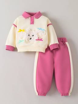 Hopscotch - Puppy Applique Sweatshirt and Joggers