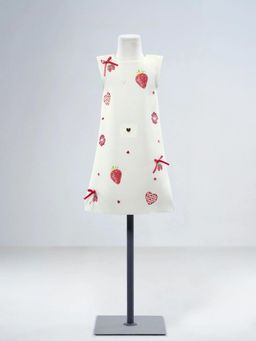 Hopscotch - White Bow Applique Dress