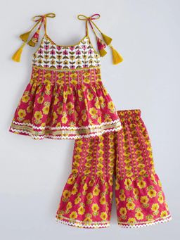 Hopscotch - Floral Tassel Cotton Kurti & Sharara