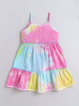 Hopscotch - Multi-Color Tie and Dye Casual Dress