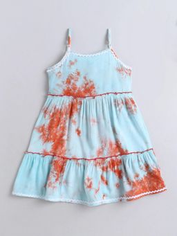 Hopscotch - Blue Tie and Dye Casual Dress