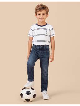 U.S. POLO ASSN. - Kids Boys Relaxed Fit Whiskered Jeans