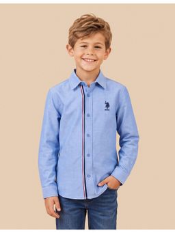 U.S. POLO ASSN. - Blue Boys Oxford Regular Fit Shirt