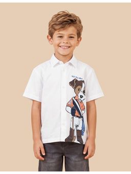 U.S. POLO ASSN. - Boys Graphic Printed Boxy Fit Shirt