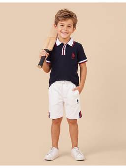 U.S. POLO ASSN. - Kids Boys Solid Mid Rise Shorts