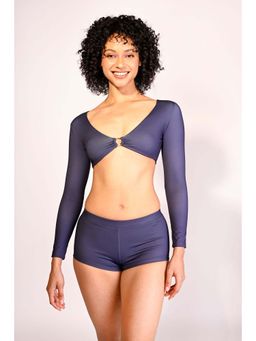 Trove Label - Navy Blue Eclipse Luxe Swim Bikini Bottom