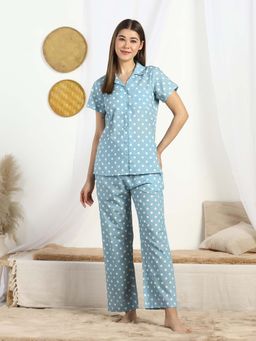 HOUSE OF COMFORT - Quiet Polka Dots Shirt And Pyjama