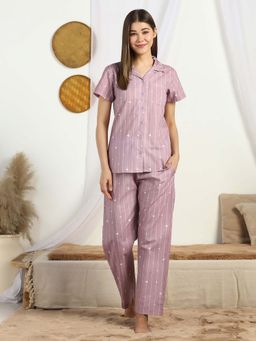 HOUSE OF COMFORT - Heart Pop Printed Shirt And Pyjama