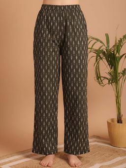 Indreams - Olive Cotton Printed Pyjama