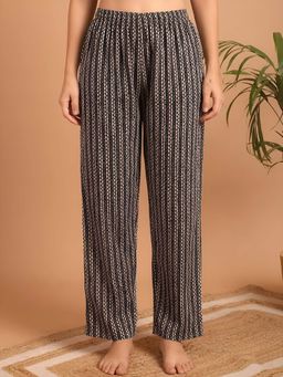 Indreams - Black Cotton Printed Pyjama