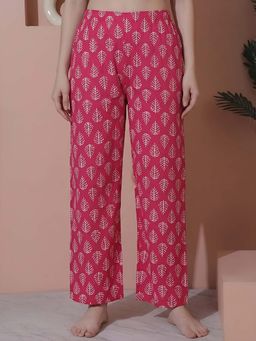Indreams - Pink Cotton Printed Pyjama