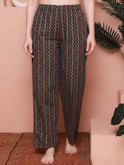 Indreams - Black Cotton Printed Pyjama