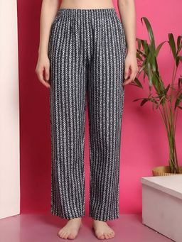 Indreams - Black Cotton Printed Pyjama