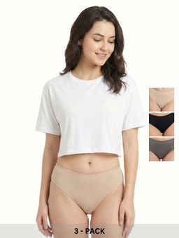 Curwish - Women's Seamless Beautiful Basics Briefs (Pack Of 3)