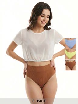 Curwish - Women's Seamless Beautiful Basics Hipsters (Pack Of 3)