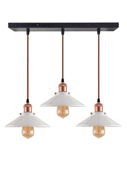 Homesake - Linear White Cone Cluster Pendant Light Rose Gold