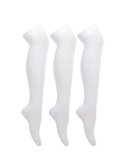 Bonjour - formal Stockings for School Girls In White Color (Pack of 3)