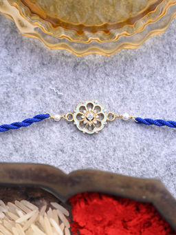 CLARA - 925 Silver Mandala Rakhi with Roli Chawal