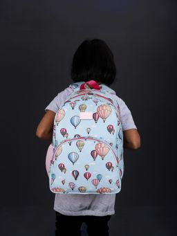 The Clownfish - Kids Printed Backpack with Pouch Light Blue
