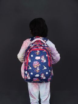 The Clownfish - Kids Printed Backpack with Pouch- Blue