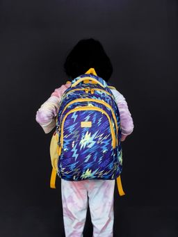 The Clownfish - Kids Printed Backpack with Pouch Blue
