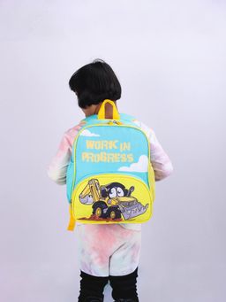 The Clownfish - Kids Printed Backpack with Pouch Blue