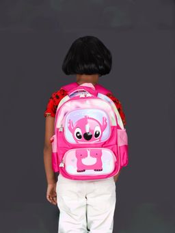 The Clownfish - Kids Printed Backpack with Pouch Pink