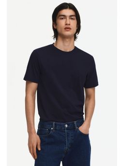 H&M - Men Blue Slim Fit Pima Cotton T-Shirt