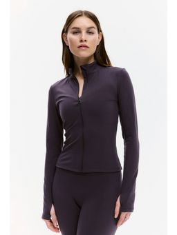 H&M - Women Purple Zip-Through Sports Jacket With Softmove