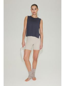 H&M - Women Grey Boxy-Style Sports Vest Top With Drymove