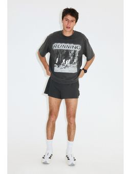 H&M - Men Grey Boxy-Style Sports T-Shirt With Drymove