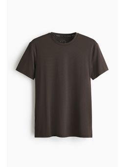 H&M - Men Brown Muscle Fit Sports Top With Drymove