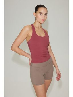 H&M - Women Red Integral-Bra Sports Top With Softmove