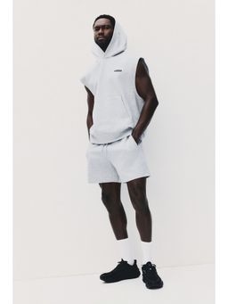H&M - Men Grey Sleeveless Sports Hoodie With Drymove