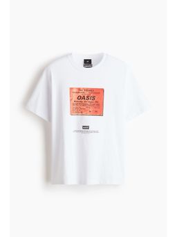 H&M - Men White Loose Fit T-Shirt