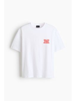 H&M - Men White Loose Fit T-Shirt