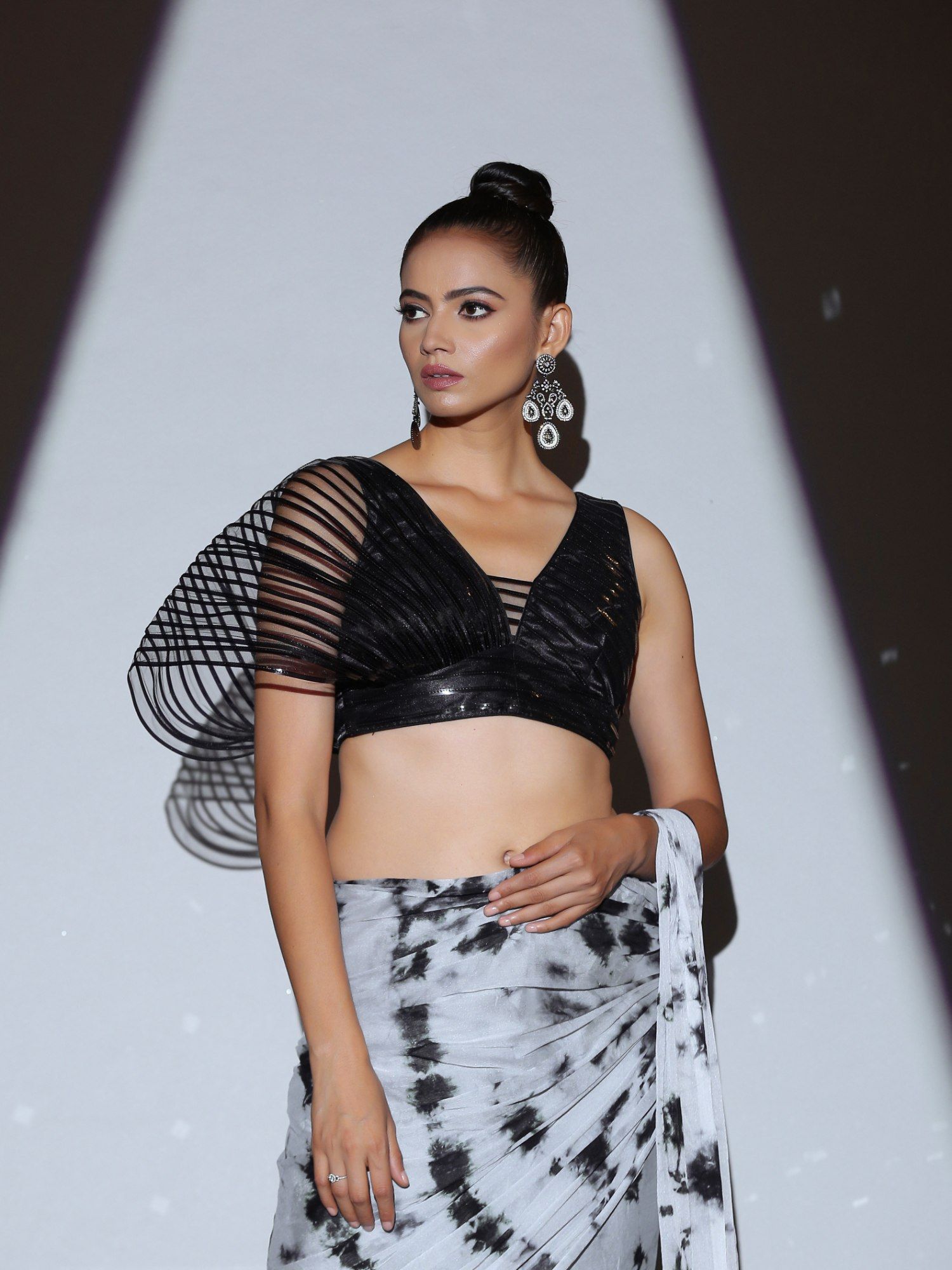 swtantra Black Impressions Net Blouse-picture-33