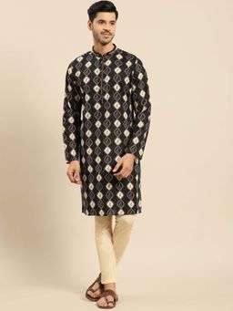 Amodh by Kisah - Men Black Kurta