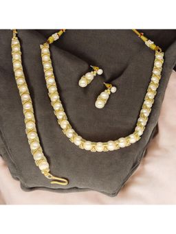 Sri Jagdamba Pearls - Tranquil Pearl and Stone Studded Jewellery Set