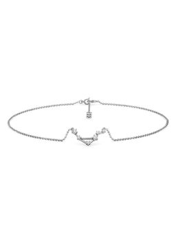 Candere by Kalyan Jewellers - Libra 14K White Gold and Diamond Anklet for Women