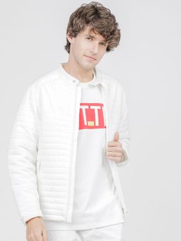 HIGHLANDER - Men White Solid Puffer Jacket